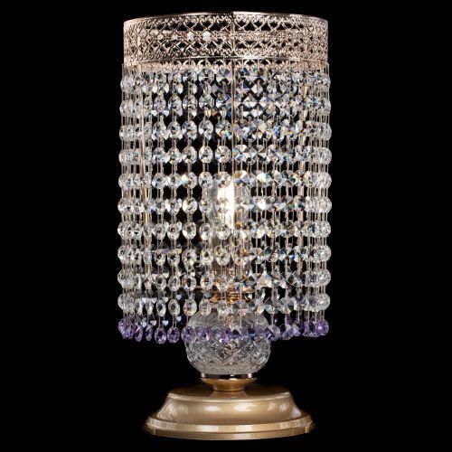 Настольная лампа Венеция оптикон №1 фиолетовая в Симферополе Гусь Хрустальный