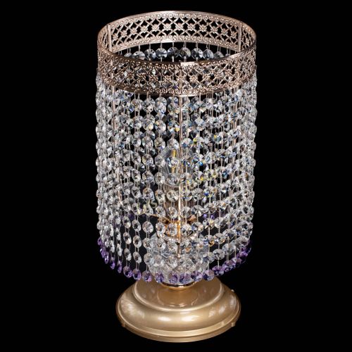 Настольная лампа Венеция оптикон №1 фиолетовая в Симферополе Гусь Хрустальный