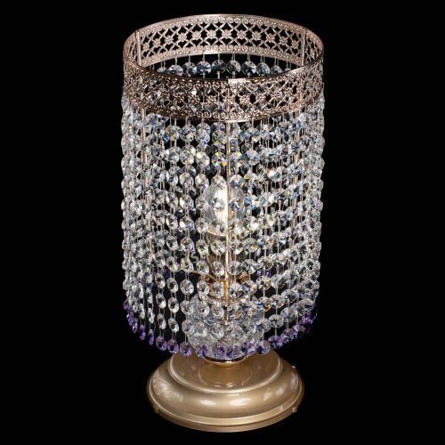 Настольная лампа Венеция оптикон №1 фиолетовая в Симферополе Гусь Хрустальный
