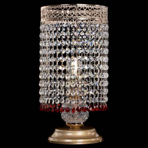 Настольная лампа Венеция оптикон №1 красная в Симферополе Гусь Хрустальный