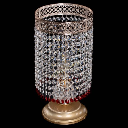 Настольная лампа Венеция оптикон №1 красная в Симферополе Гусь Хрустальный