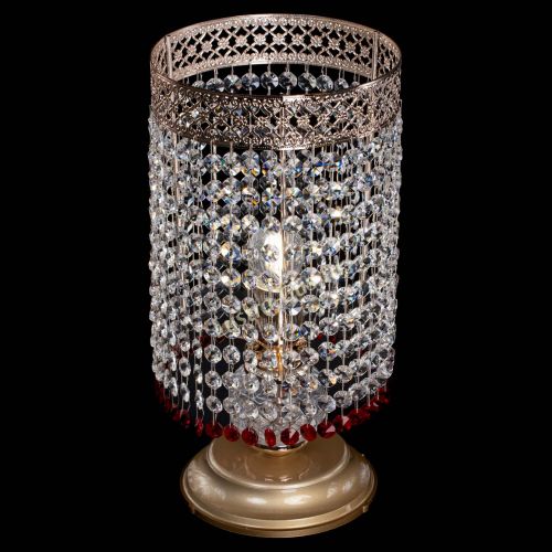 Настольная лампа Венеция оптикон №1 красная в Симферополе Гусь Хрустальный