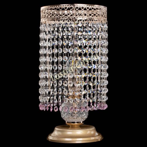 Настольная лампа Венеция оптикон №1 розовая в Симферополе Гусь Хрустальный