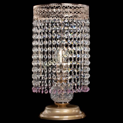 Настольная лампа Венеция оптикон №1 розовая в Симферополе Гусь Хрустальный