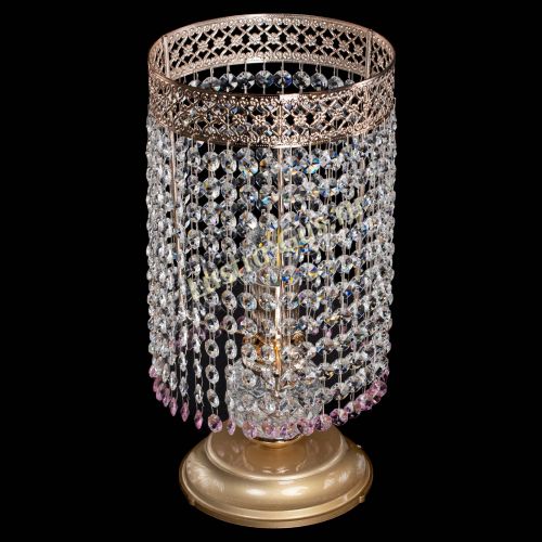 Настольная лампа Венеция оптикон №1 розовая в Симферополе Гусь Хрустальный