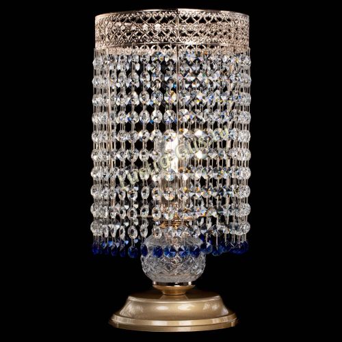Настольная лампа Венеция оптикон №1 синяя в Симферополе Гусь Хрустальный