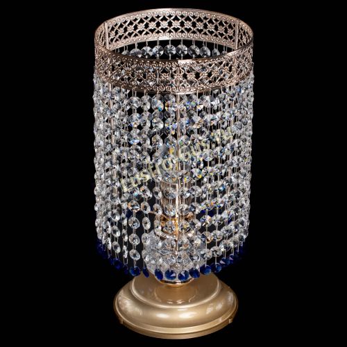 Настольная лампа Венеция оптикон №1 синяя в Симферополе Гусь Хрустальный