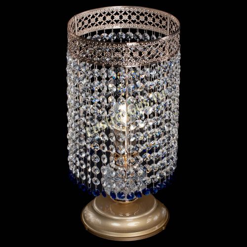 Настольная лампа Венеция оптикон №1 синяя в Симферополе Гусь Хрустальный