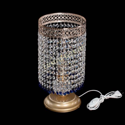 Настольная лампа Венеция оптикон №1 синяя в Симферополе Гусь Хрустальный