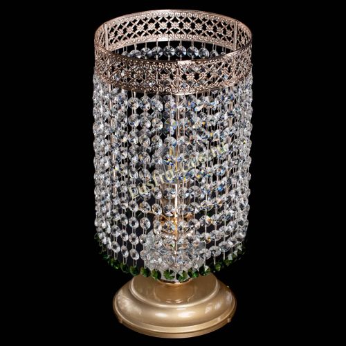 Настольная лампа Венеция оптикон №1 зеленая в Симферополе Гусь Хрустальный