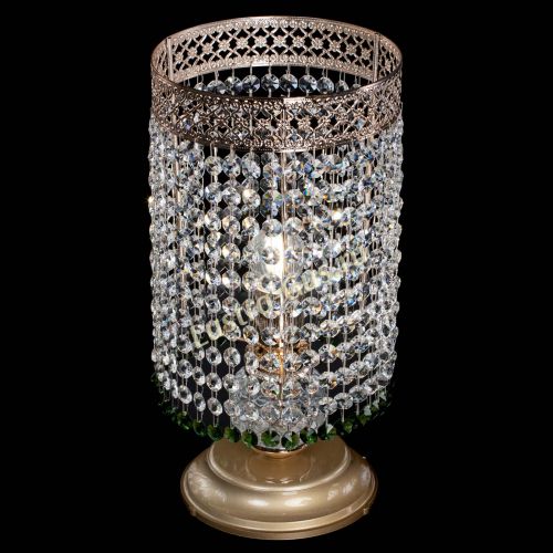 Настольная лампа Венеция оптикон №1 зеленая в Симферополе Гусь Хрустальный