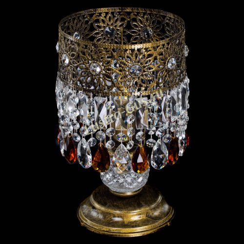 Настольная лампа Восток с пластинками под бронзу Чайная в Симферополе Гусь Хрустальный