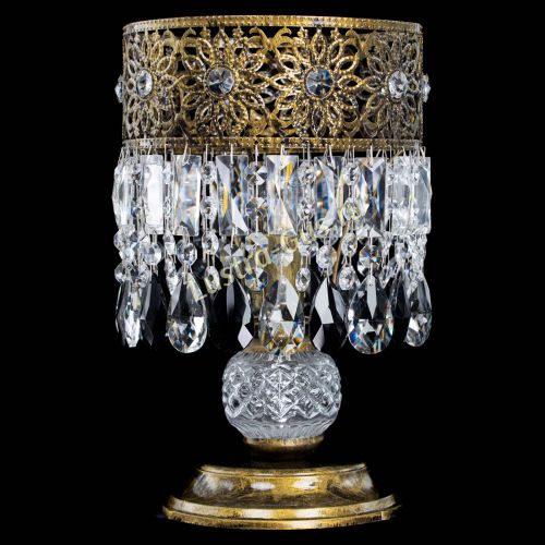 Настольная лампа Восток с пластинками под бронзу Черная в Симферополе Гусь Хрустальный