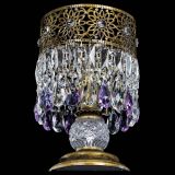 Настольная лампа Восток с пластинками под бронзу Фиолетовая в Симферополе