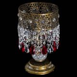 Настольная лампа Восток с пластинками под бронзу Красная в Симферополе