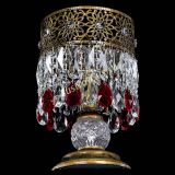 Настольная лампа Восток с пластинками под бронзу Красная в Симферополе