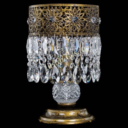 Настольная лампа Восток с пластинками под бронзу в Симферополе Гусь Хрустальный