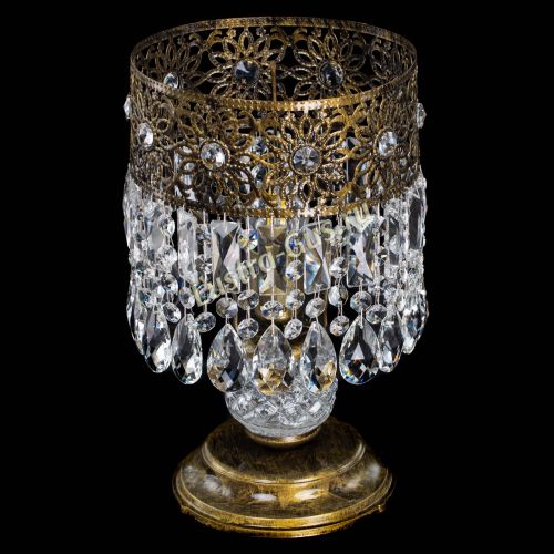 Настольная лампа Восток с пластинками под бронзу в Симферополе Гусь Хрустальный