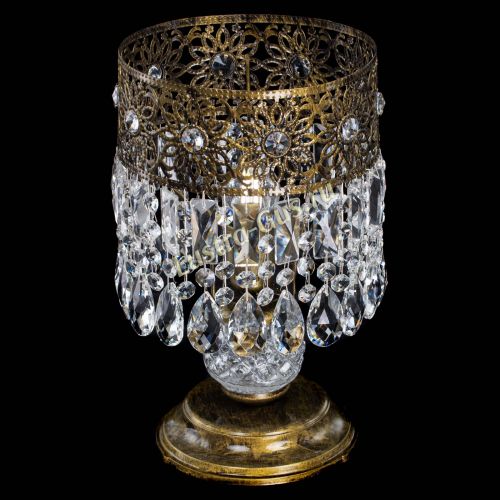 Настольная лампа Восток с пластинками под бронзу в Симферополе Гусь Хрустальный