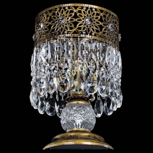 Настольная лампа Восток с пластинками под бронзу в Симферополе Гусь Хрустальный