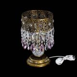 Настольная лампа Восток с пластинками под бронзу Розовая в Симферополе