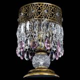 Настольная лампа Восток с пластинками под бронзу Розовая в Симферополе