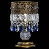 Настольная лампа Восток с пластинками под бронзу Синяя в Симферополе