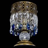 Настольная лампа Восток с пластинками под бронзу Синяя в Симферополе