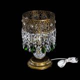 Настольная лампа Восток с пластинками под бронзу Зеленая в Симферополе