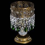 Настольная лампа Восток с пластинками под бронзу Зеленая в Симферополе