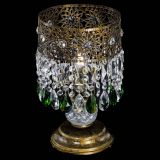 Настольная лампа Восток с пластинками под бронзу Зеленая в Симферополе