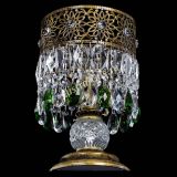 Настольная лампа Восток с пластинками под бронзу Зеленая в Симферополе