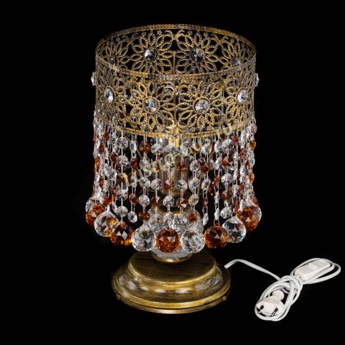 Настольная лампа Восток с шарами под бронзу Чайная в Симферополе Гусь Хрустальный