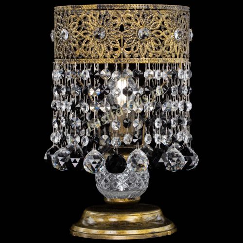 Настольная лампа Восток с шарами под бронзу Черная в Симферополе Гусь Хрустальный