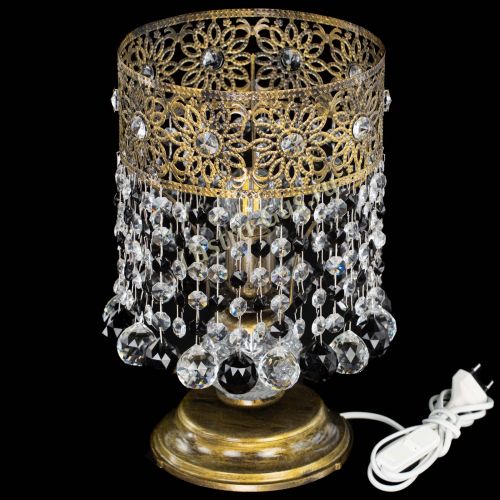 Настольная лампа Восток с шарами под бронзу Черная в Симферополе Гусь Хрустальный