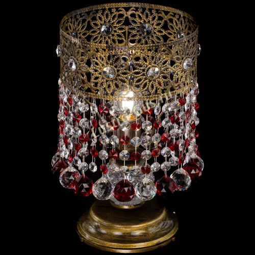 Настольная лампа Восток с шарами под бронзу Красная в Симферополе Гусь Хрустальный
