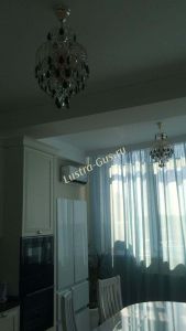 Люстра Хрустальные брызги с подвесом журавлик черный в Симферополе отзыв и фото покупателя