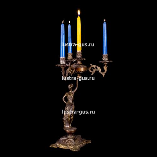 Подсвечник Изабелла богиня 4 свечи в Симферополе Гусь Хрустальный
