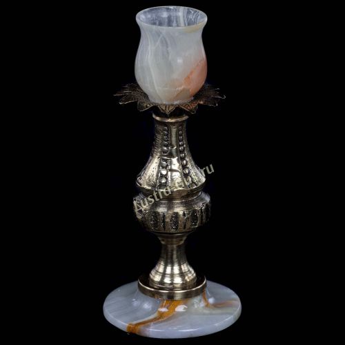 Подсвечник бронзовый Оникс №1 в Симферополе Гусь Хрустальный