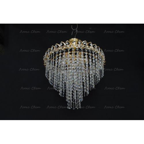 Люстра Капель Лепесток обтикон подвесная (собрана под конус) в Симферополе Гусь Хрустальный