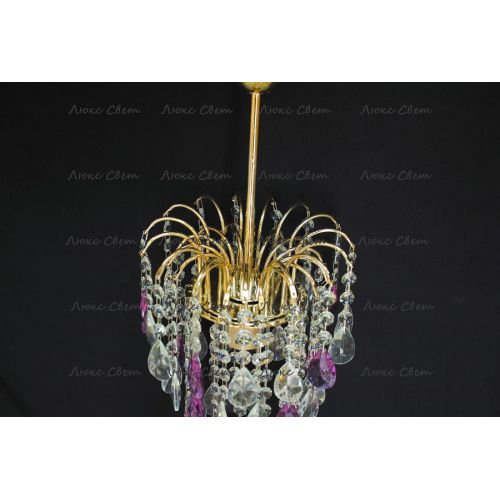 Люстра Зима журавлик фиолетовая в Симферополе Гусь Хрустальный