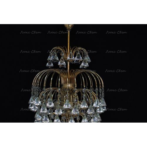 Люстра Хрустальные брызги с подвесом конус 40 мм в Симферополе Гусь Хрустальный