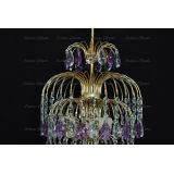 Люстра Хрустальные брызги с подвесом журавлик фиолетовый в Симферополе