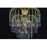 Люстра Хрустальные брызги с подвесом журавлик фиолетовый в Симферополе