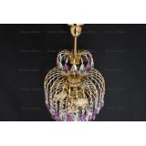 Люстра Хрустальные брызги с подвесом журавлик фиолетовый в Симферополе