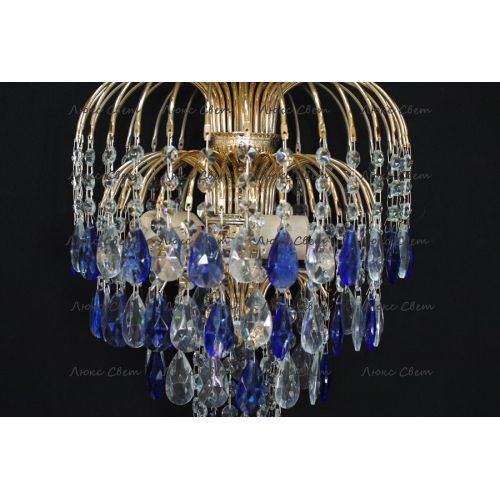Люстра Хрустальные брызги с подвесом журавлик синий в Симферополе Гусь Хрустальный
