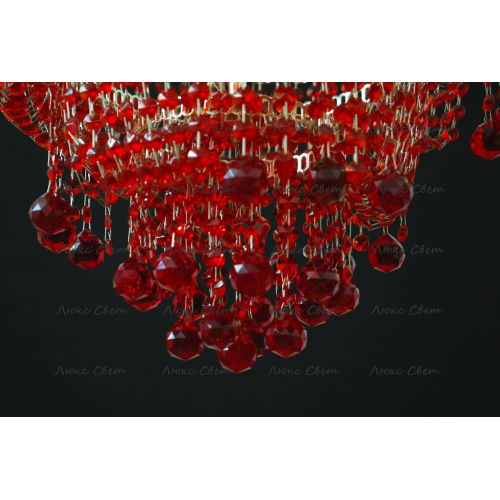 Люстра Натали Софья красная  в Симферополе Гусь Хрустальный
