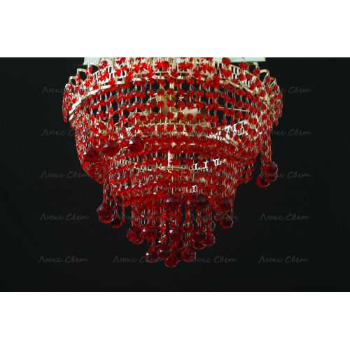 Люстра Натали Софья красная  в Симферополе Гусь Хрустальный