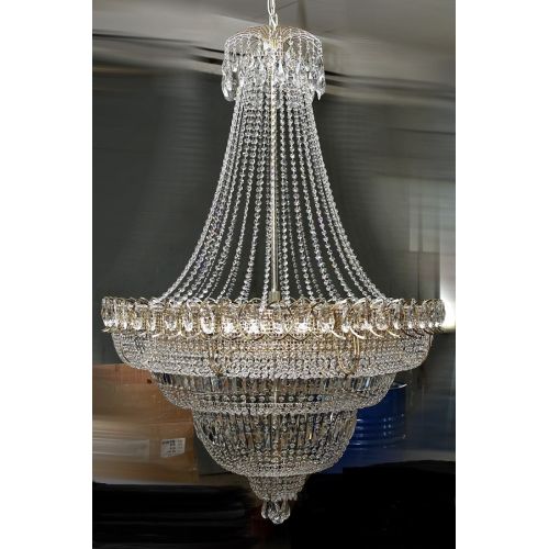 Люстра Водопад с подвесом 1000 мм в Симферополе Гусь Хрустальный