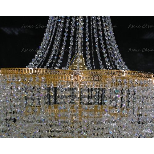 Люстра Лотос с подвесом диаметр 1000 мм высота1500 мм в Симферополе Гусь Хрустальный